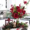 18pcs Artificial Christmas Flowers Bouquet | Mix Bouquet, Artificial Pine Branches Berry Stems Pine Cone Red Fake Flowers for Xmas Winter Home Table Vase Wedding Bouquet Decor (14.5")